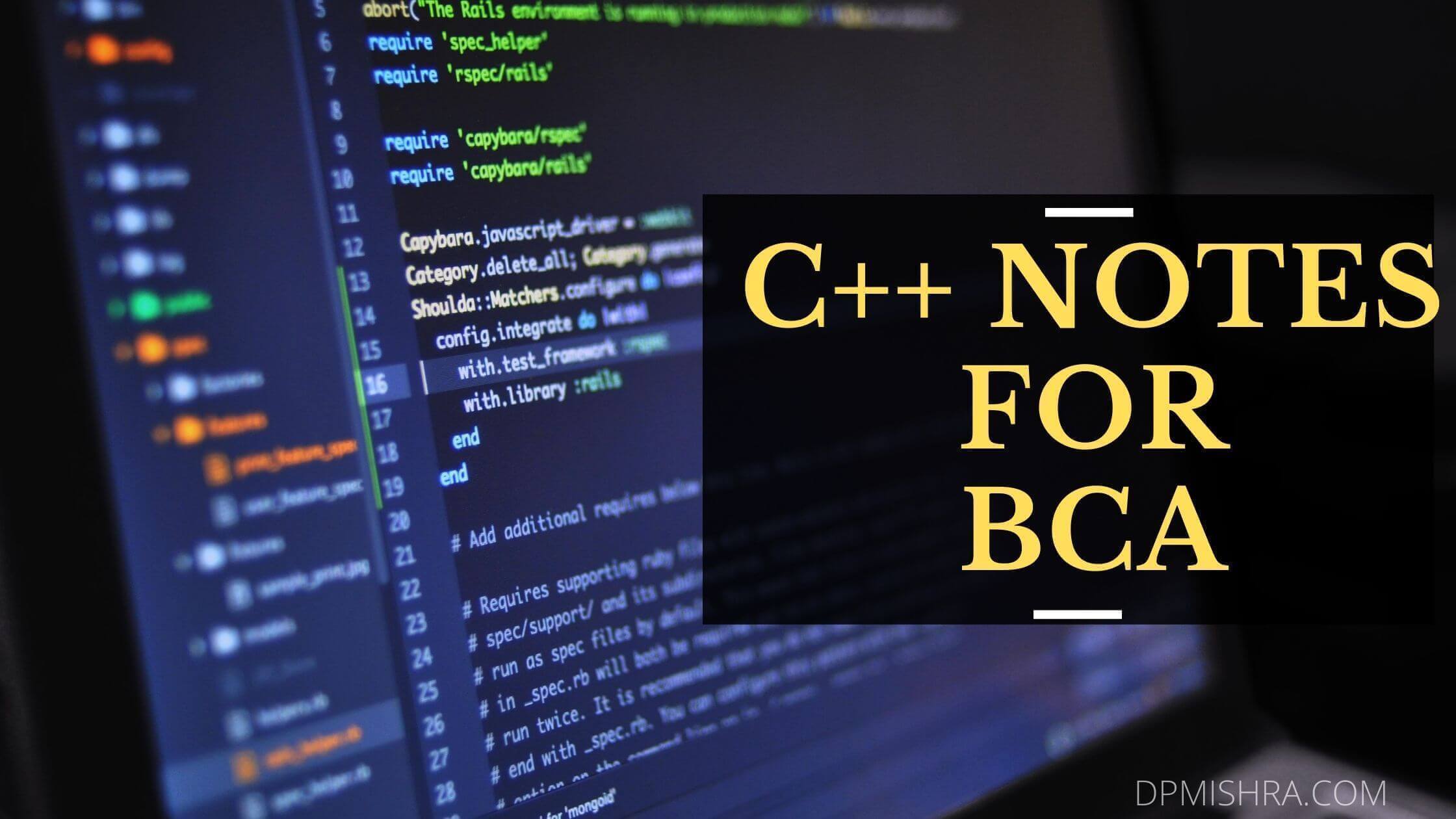 C++ Notes for BCA VBSPU