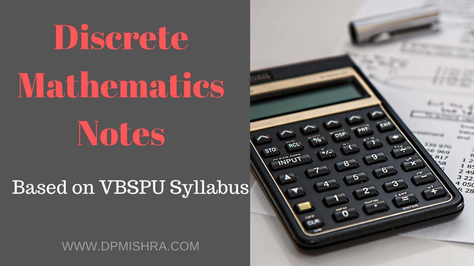 Discrete Mathematics Notes For BCA, Engineering Purvanchal - DPMishra.com